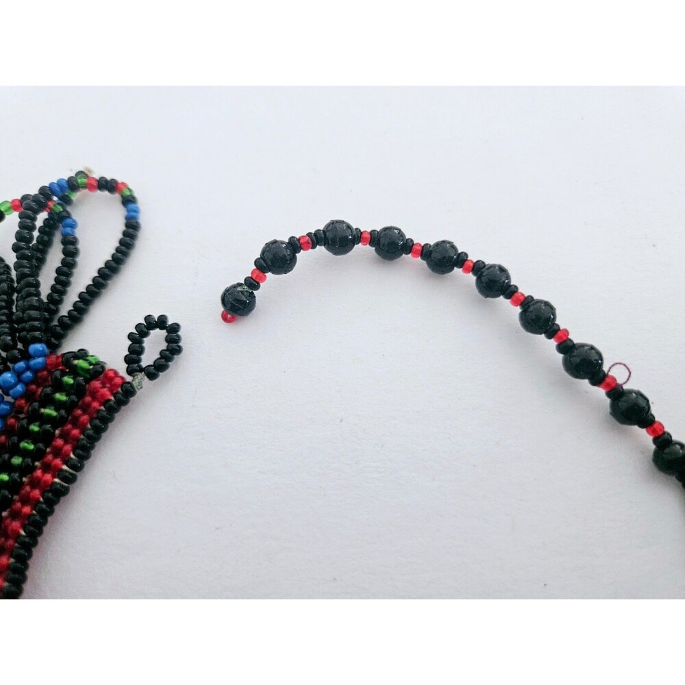 Vintage Native American Twisted Seed Bead Collar Necklace Handmade - Picture 4 of 4